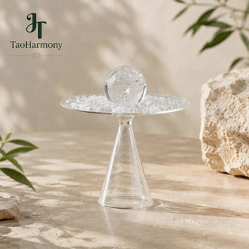 Clear Quartz Feng Shui Light Stand | Five Element: Metal