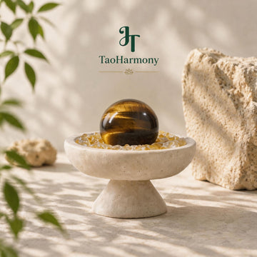 Tiger Eye Feng Shui Sphere Bowl | Five Element: Earth