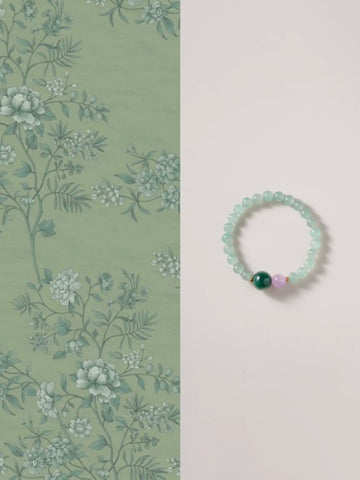 「泠翡」新中式国风非洲翠手串紫锂辉清冷感925银手链 · 泠翡（单圈）