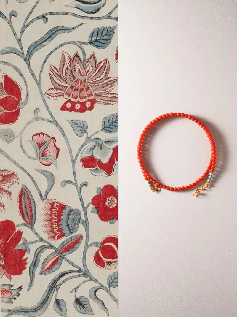 Aspire Balance · Red Agate & Turquoise Energy Necklace | Circle of Stability & Fulfillment