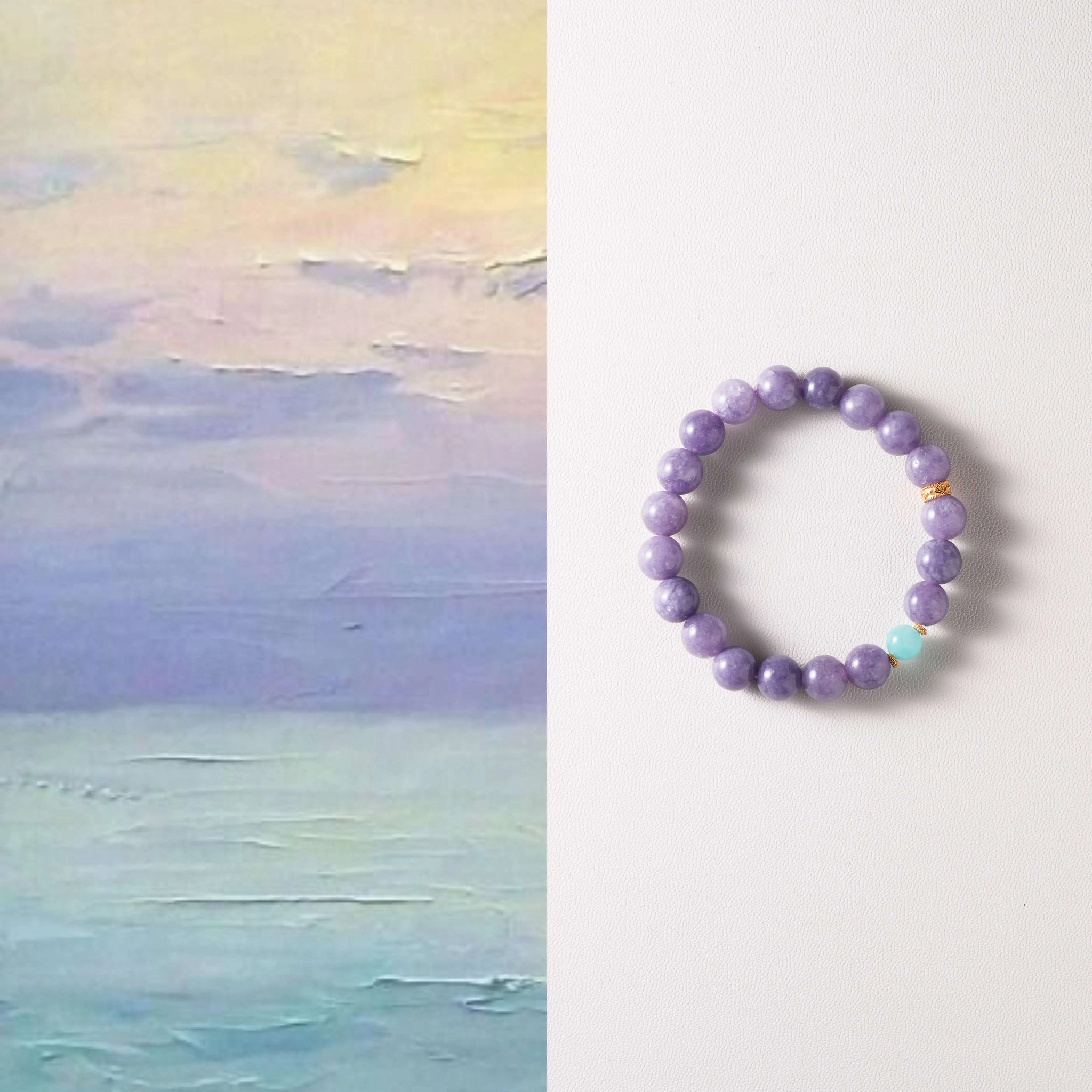 Aurora Whisper · Chalcedony & Amazonite Emotional Healing Bracelet | Circle of Hope & Inspiration