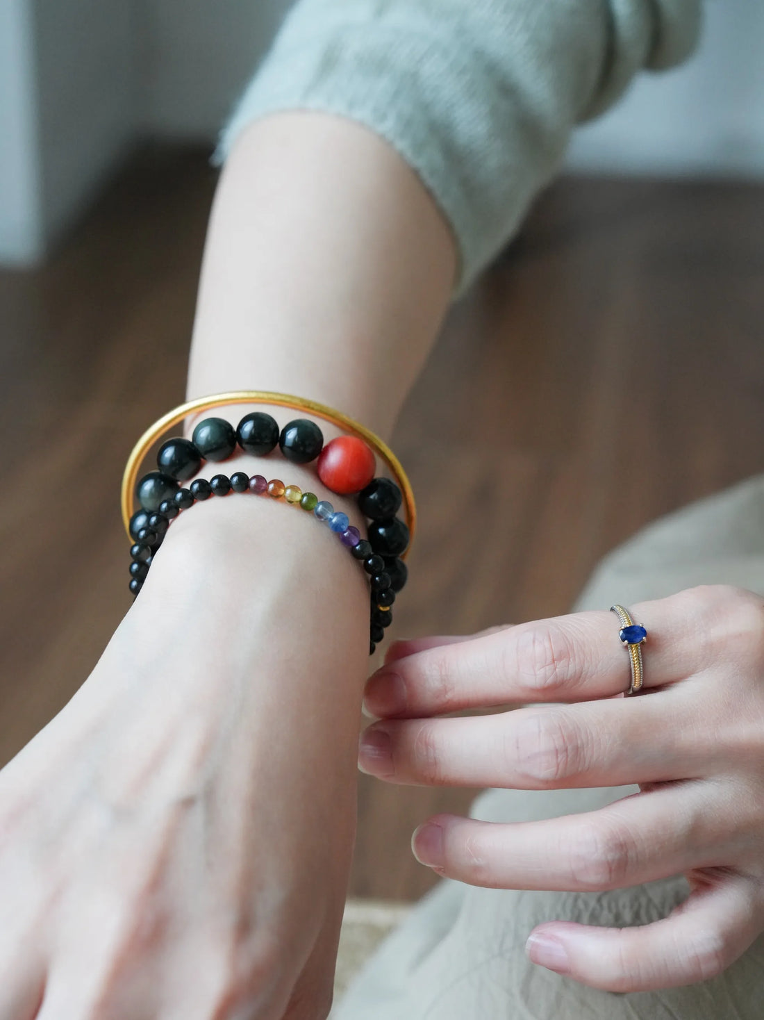 Ember Will · Rainbow Obsidian Energy Bracelet | Circle of Determination & Courage
