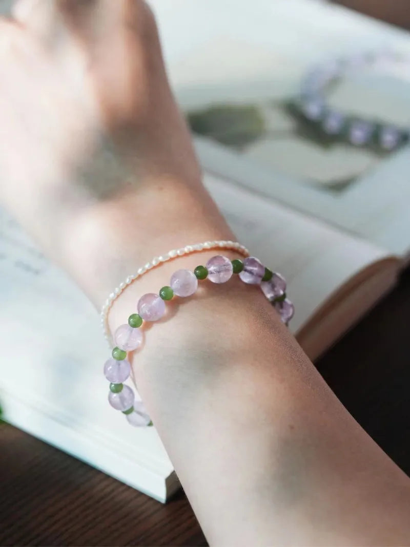 Rebirth Flow · Amethyst Jade Emotional Healing Bracelet | Circle of Renewal & Heart Harmony