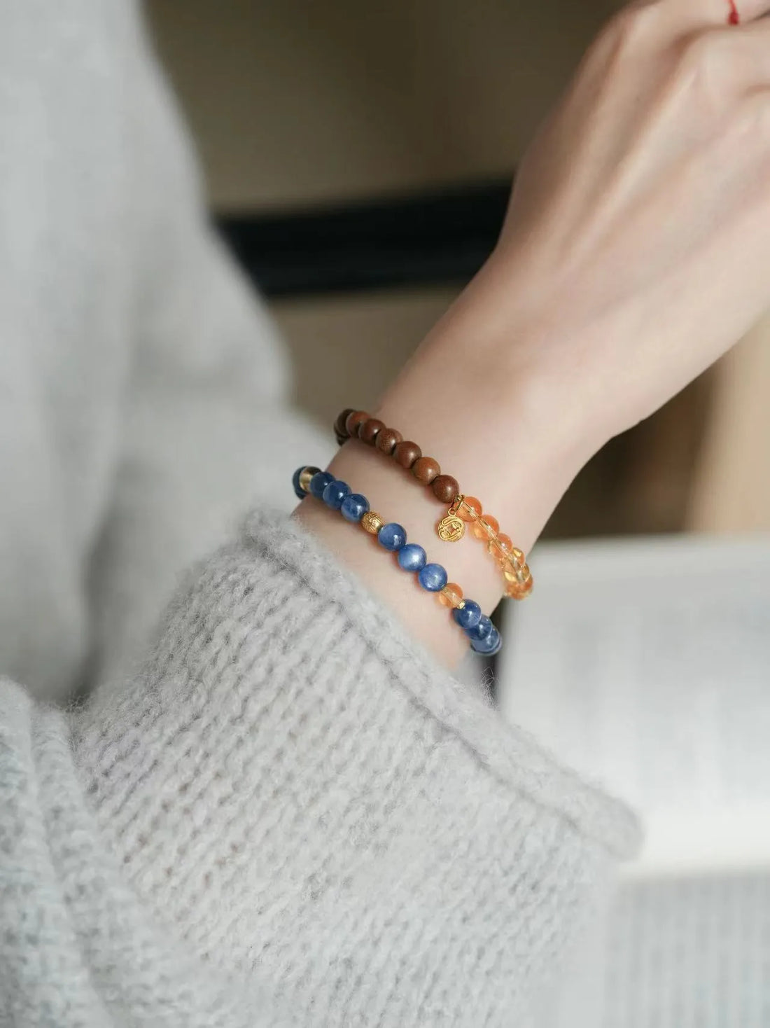 Clarity Glow · Kyanite & Citrine Emotional Healing Bracelet