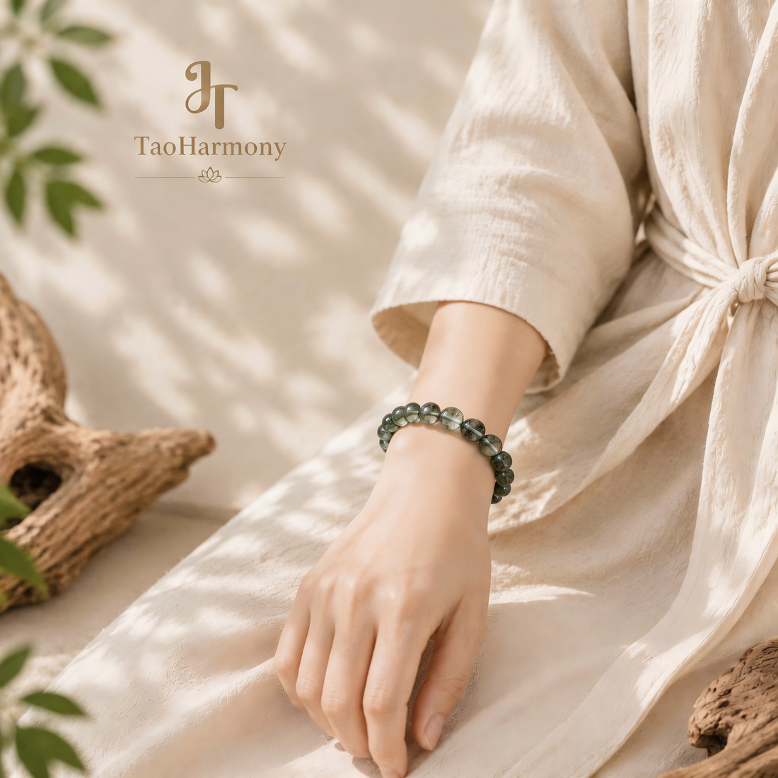 Green Phantom Quartz Pure Harmony Bracelet – Forest Green | Five Elements: Wood