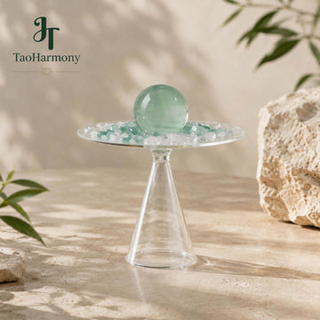 Light Green Fluorite Feng Shui Light Stand | Five Element: Wood