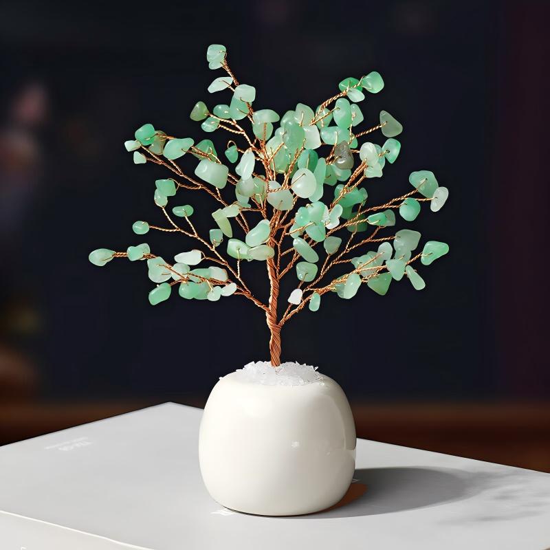 “Harmony Jade Tree” — An Aventurine Sculpture for Luck & Mindful Growth
