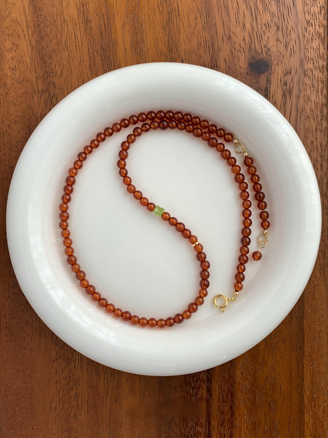 Solar Balance · Garnet & Peridot Series—Necklace