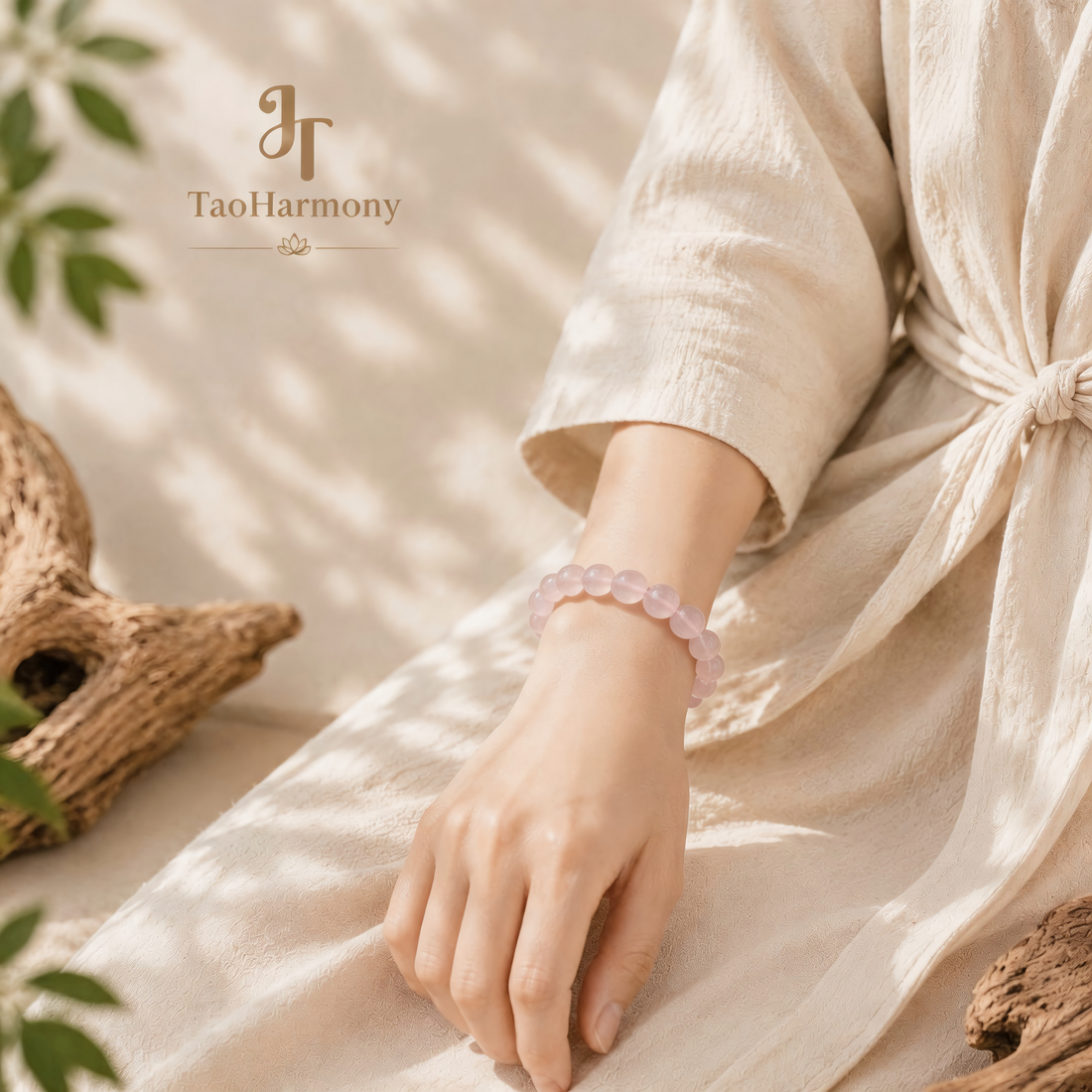 Starlight Rose Quartz Pure Harmony Bracelet | Five Elements: Fire