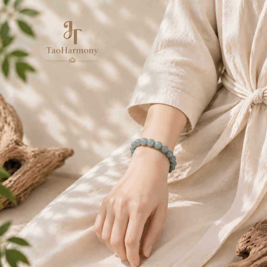 Blue-Water Jade Pure Harmony Bracelet | Five Elements: Wood