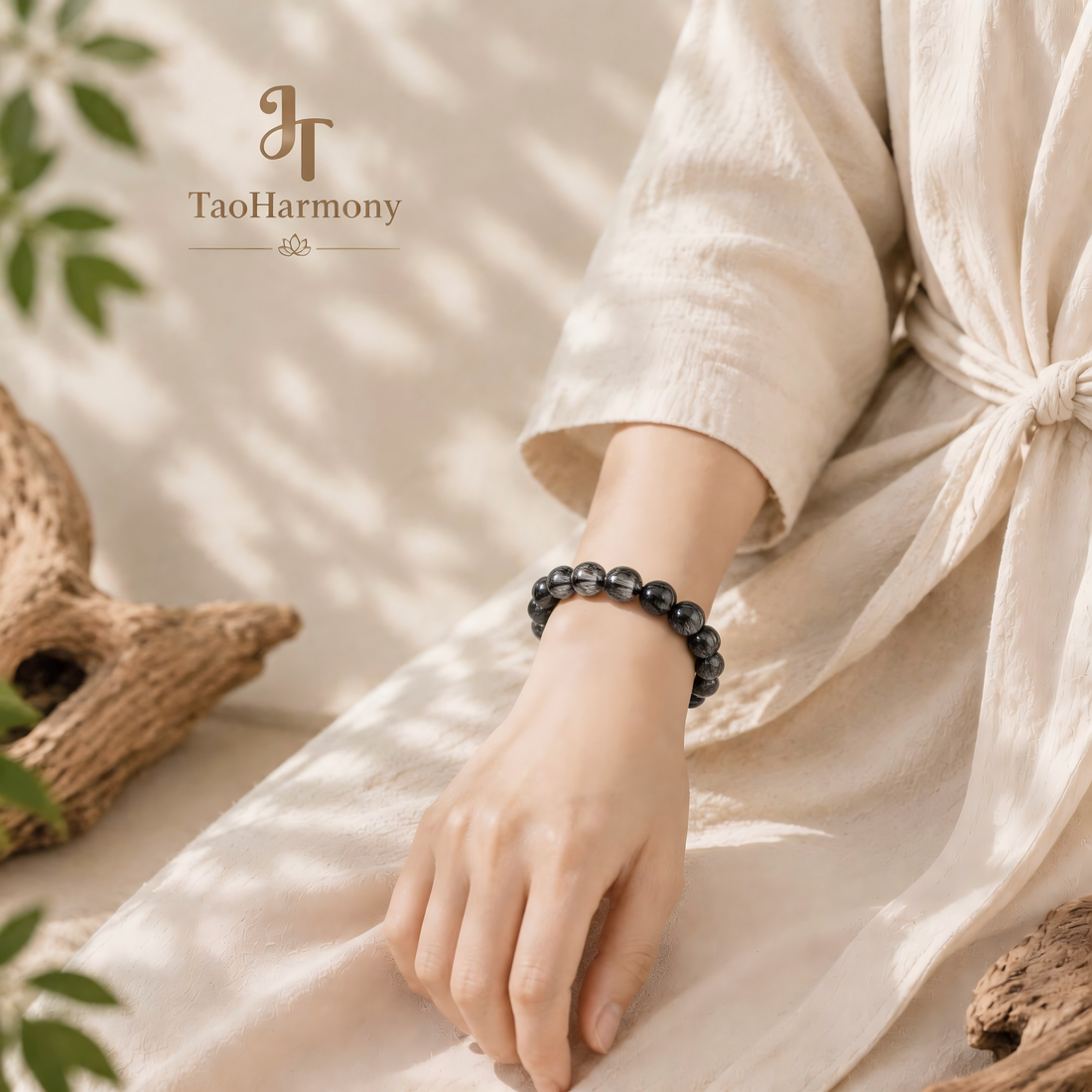 Black Rutilated Quartz Pure Harmony Bracelet | Five Elements: Water