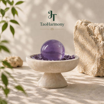 Purple Fluorite Feng Shui Sphere Bowl | Five Element: Fire