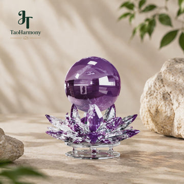 Amethyst Feng Shui Lotus Sphere | Five Element: Fire