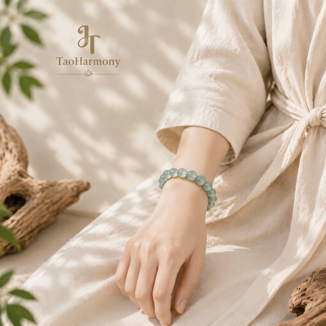 Green Strawberry Quartz Pure Harmony Bracelet | Five Elements: Wood