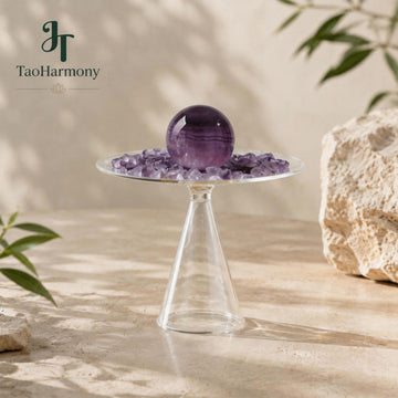 Purple Fluorite Feng Shui Light Stand | Five Element: Fire
