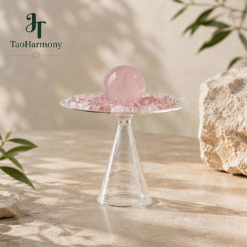 Rose Quartz Feng Shui Light Stand | Five Element: Fire