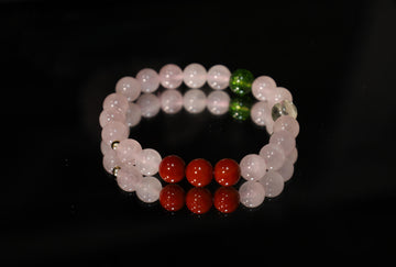 Serene Grace · Rose Quartz & Agate Energy Bracelet | Circle of Harmony & Joy