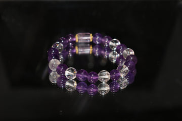 Luminous Grace · Citrine & Amethyst Energy Bracelet | Circle of Clarity & Prosperity