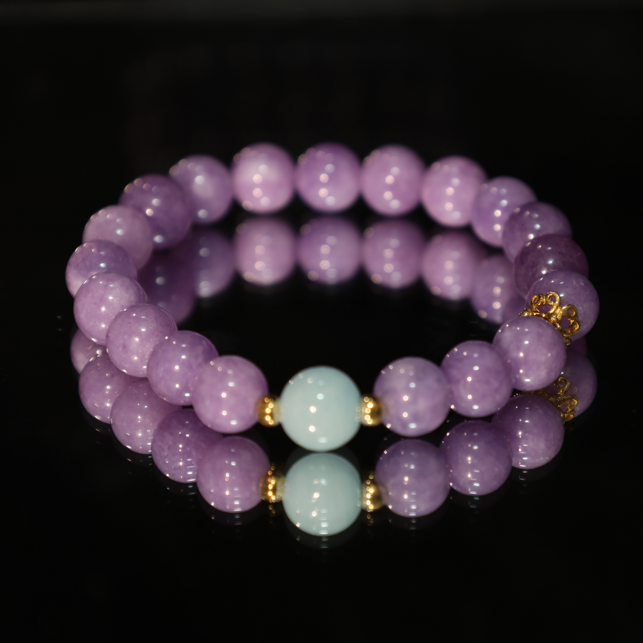 Serene Heart · Lepidolite & Amazonite Energy Bracelet | Circle of Balance & Confidence