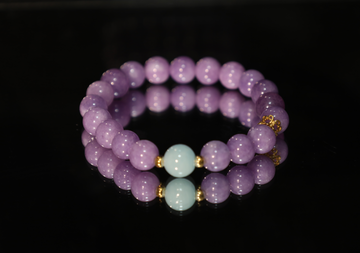 Serene Heart · Lepidolite & Amazonite Energy Bracelet | Circle of Balance & Confidence