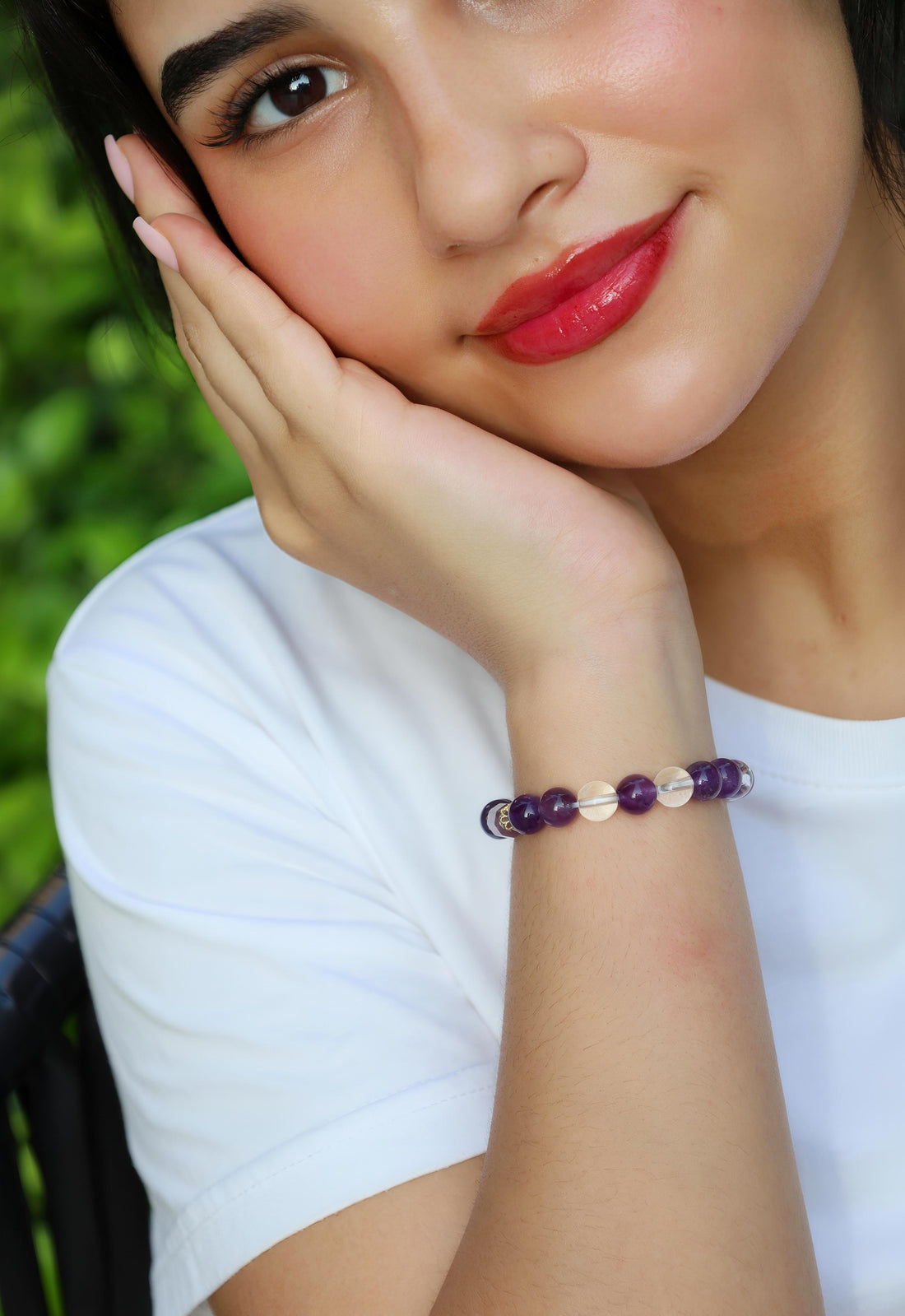 Luminous Grace · Citrine & Amethyst Energy Bracelet | Circle of Clarity & Prosperity